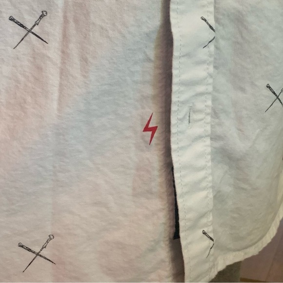 Harry Potter x VANS Shirt | Youth Large Magic Wand Button Up Boys Dress shirt - Picture 10 of 14